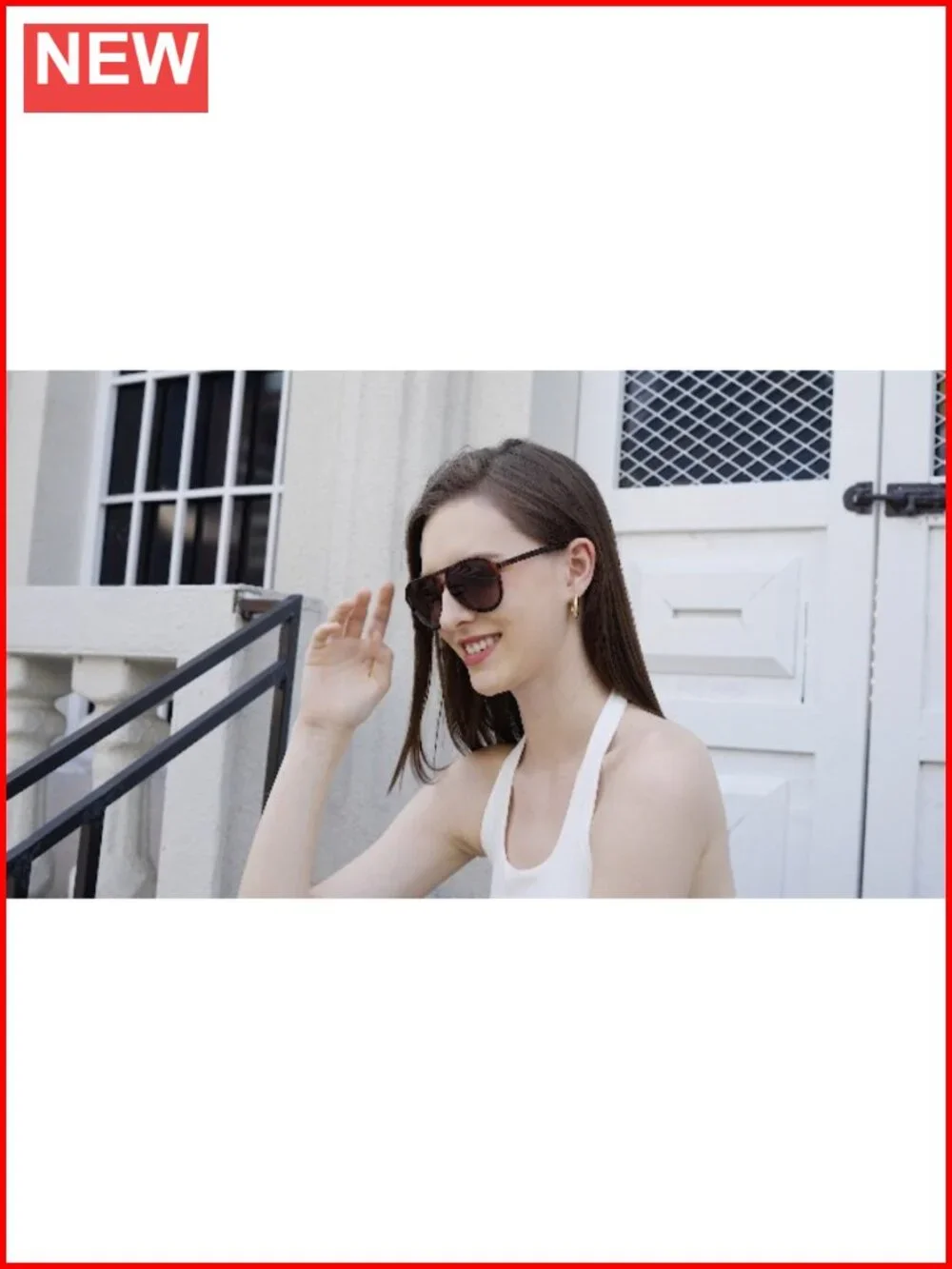 Retro Aviator Sunglasses Double Bridge UV Protection Unisex
